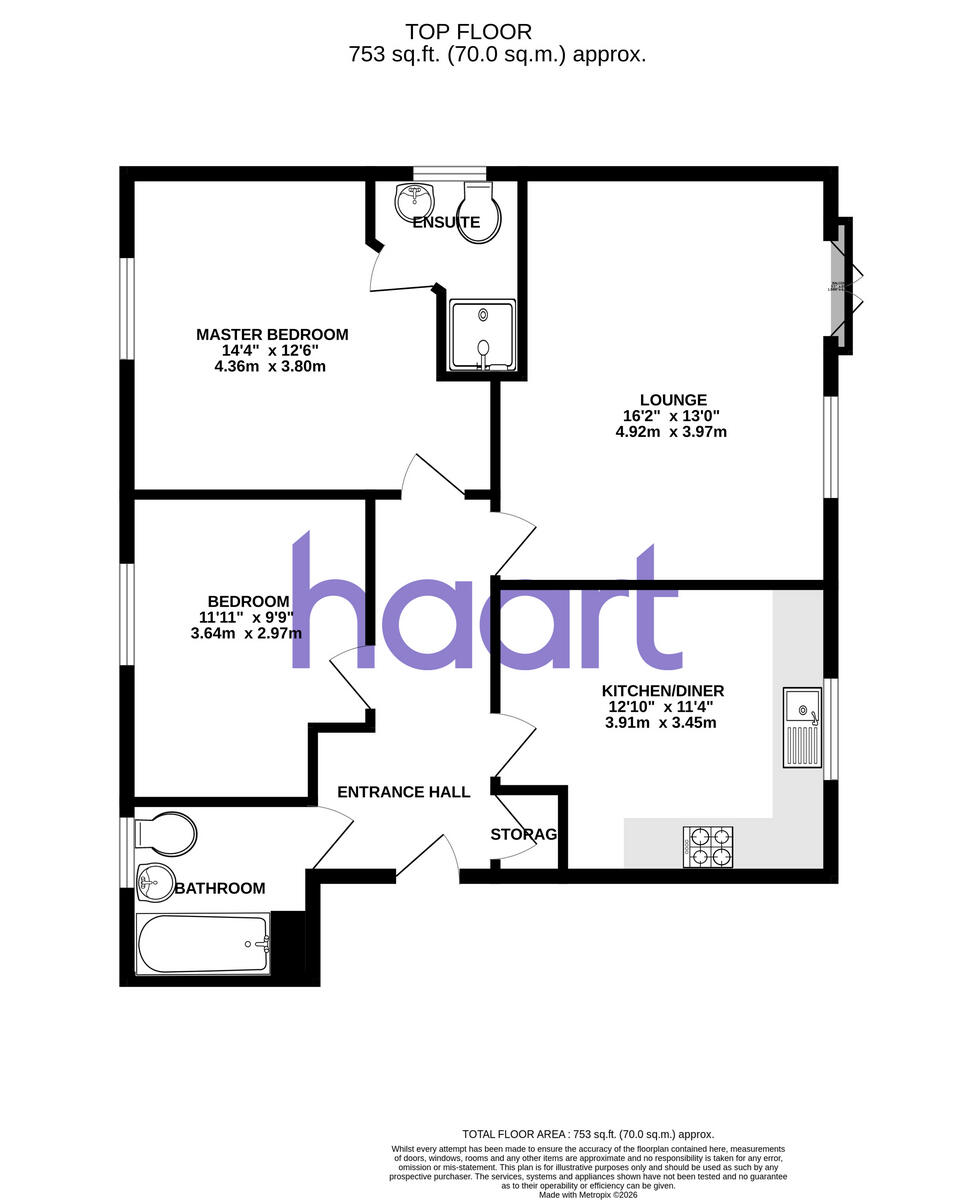 Yeading Lane, Hayes floorplan