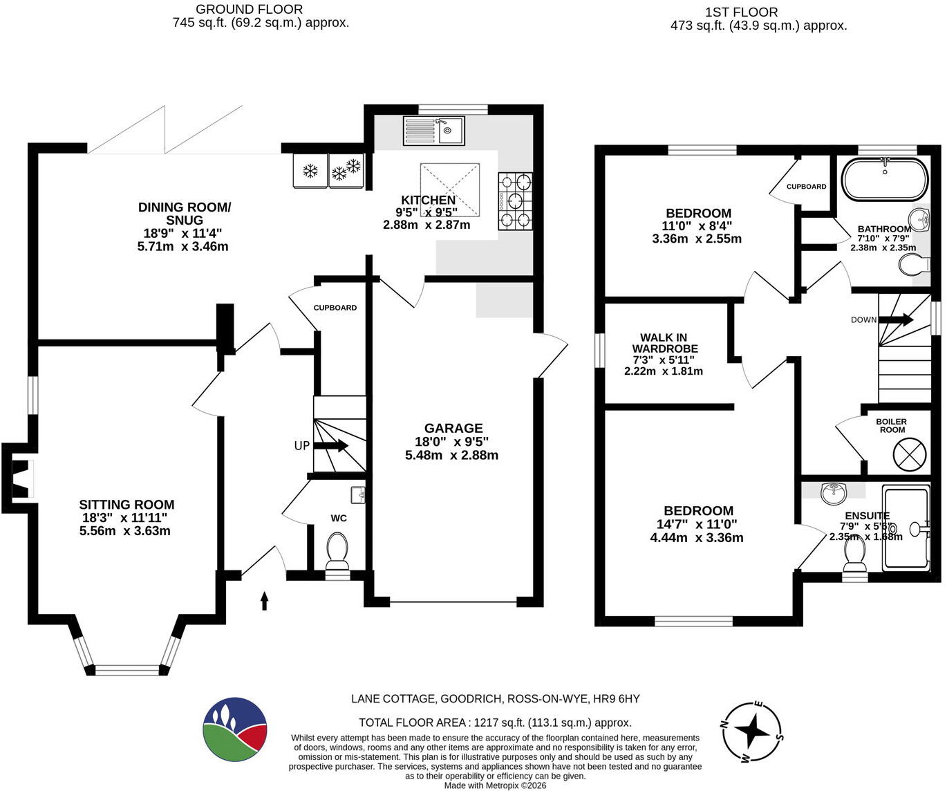 Goodrich, Ross-on-Wye, Herefordshire floorplan