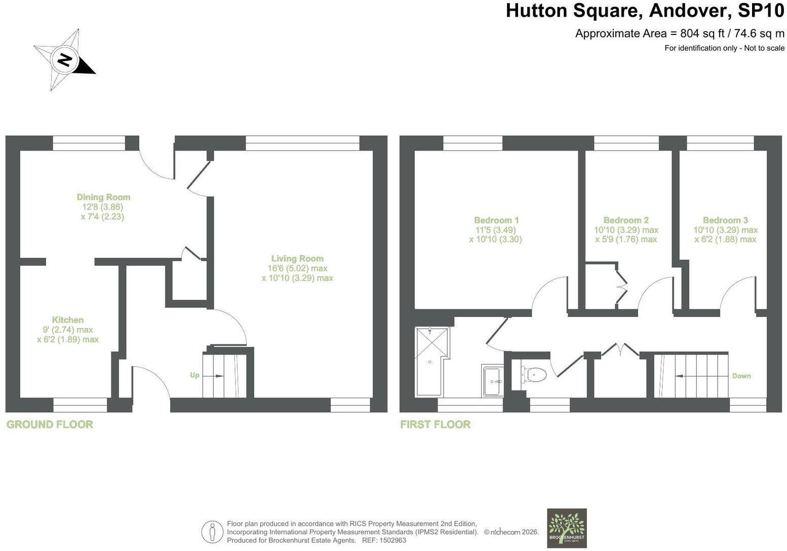 Hutton Square, Andover, SP10 5DJ floorplan