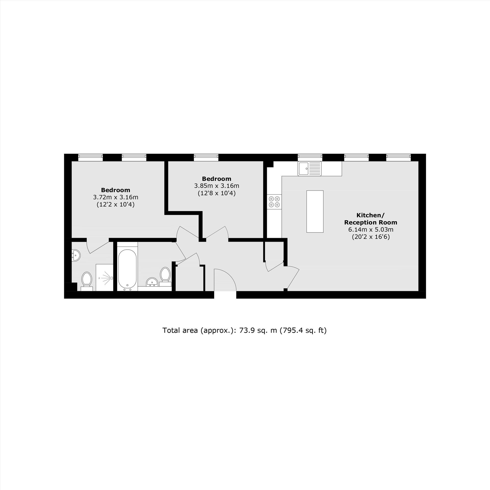 Clapham Park Road, Clapham floorplan