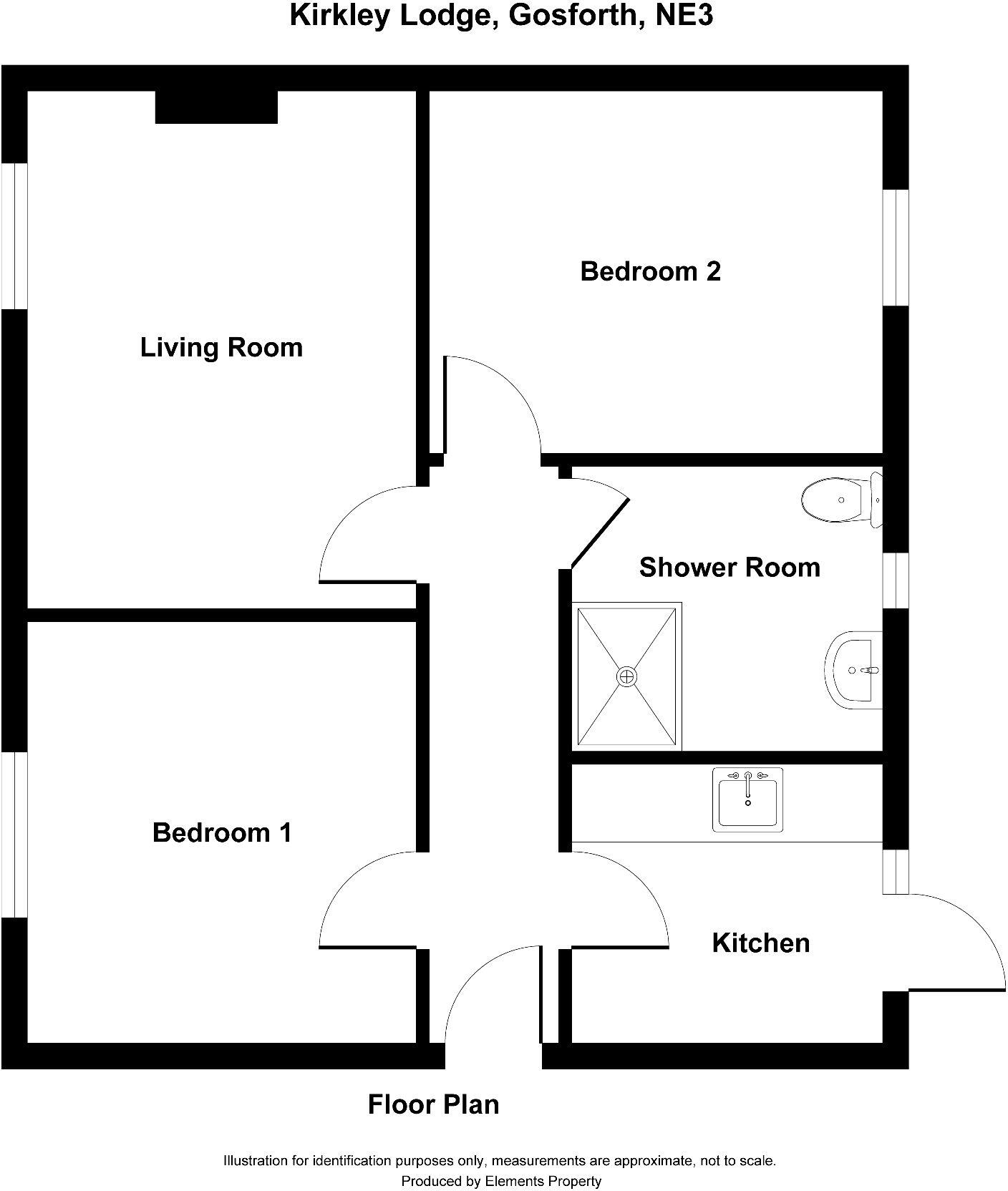 Flat , Kirkley Lodge, Park Avenue Gosforth, Gosforth, Newcastle upon Tyne floorplan
