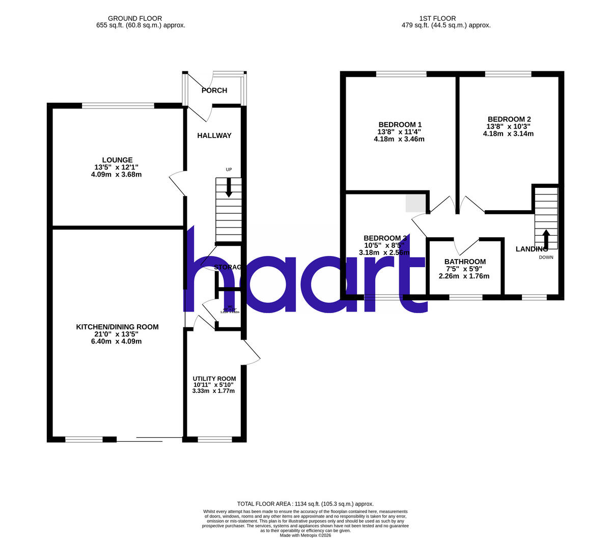 North Hill Drive, Harold Hill floorplan