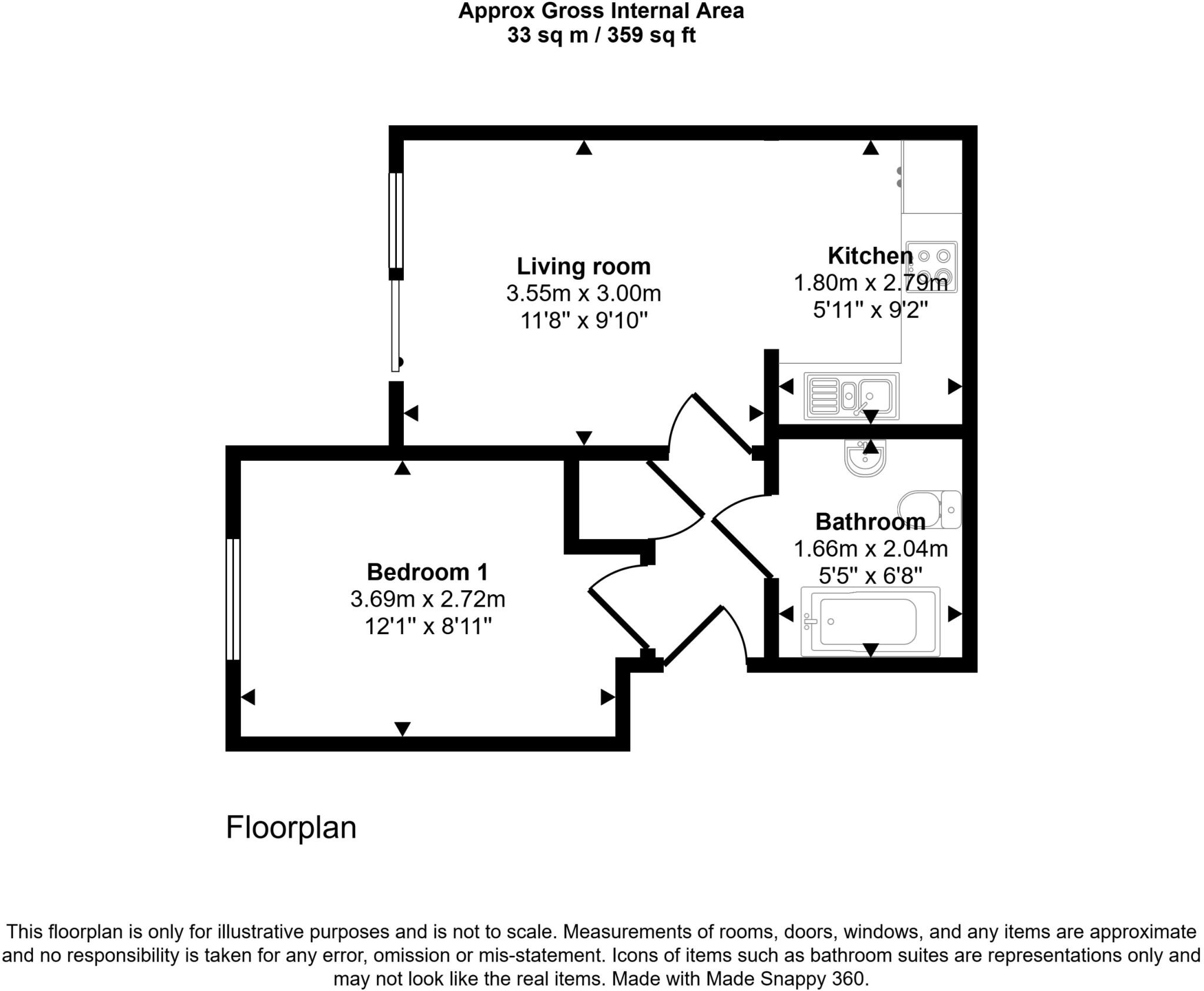 Heol Gruffydd, Rhydyfelin, Pontypridd, CF37 floorplan