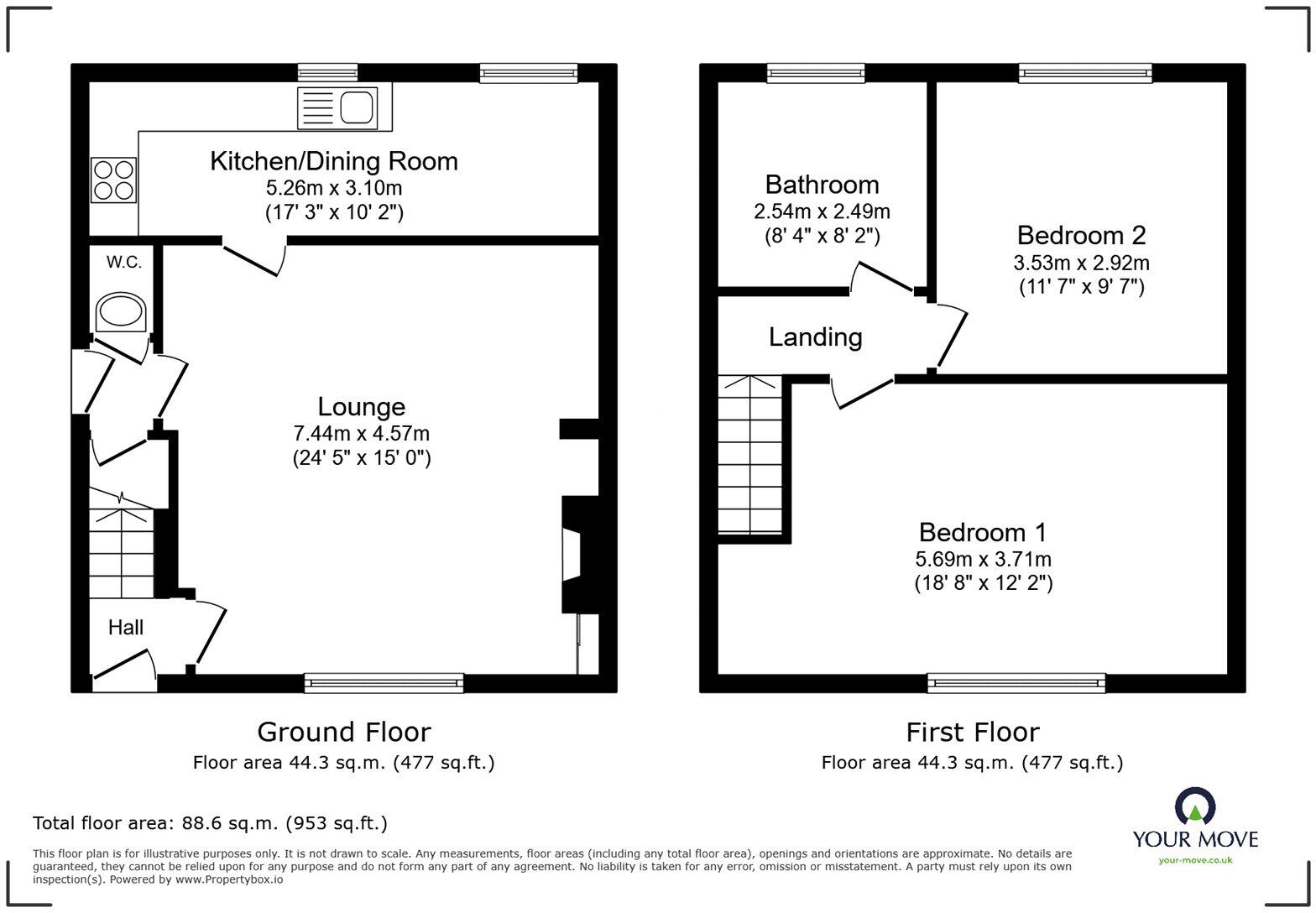 Croft Road, Cosby, Leicester, Leicestershire, LE9 floorplan