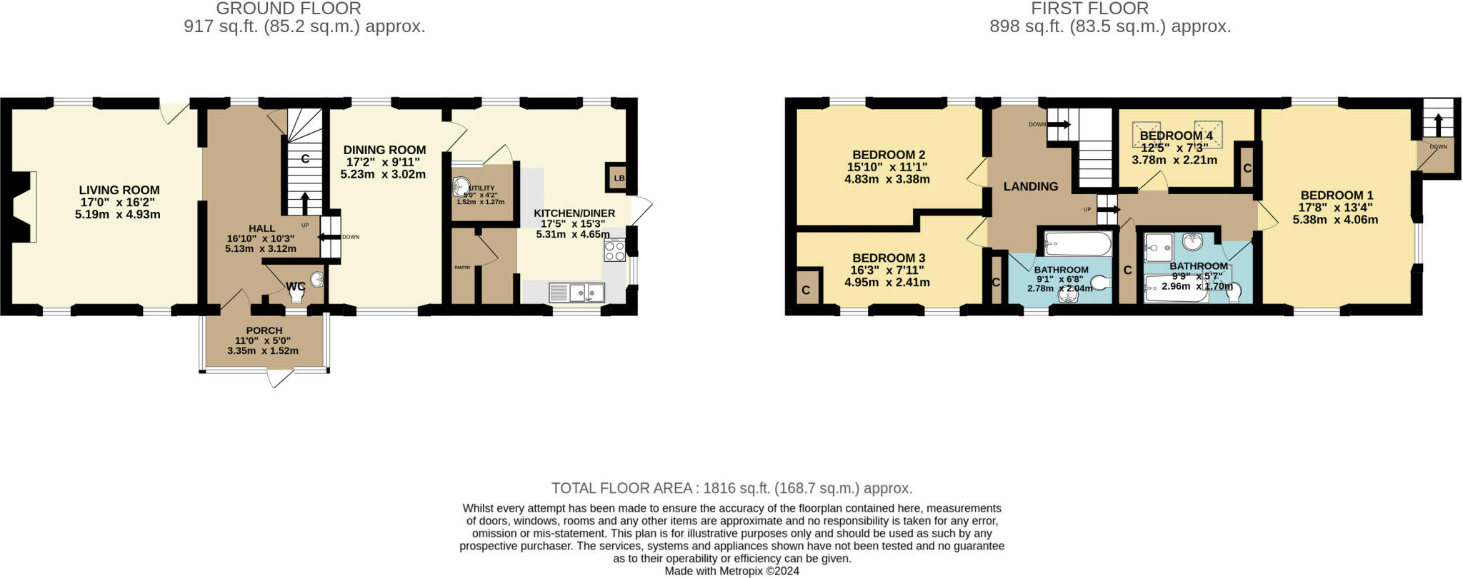 Huish Champflower, Nr Wiveliscombe, Taunton, Somerset, TA4 floorplan