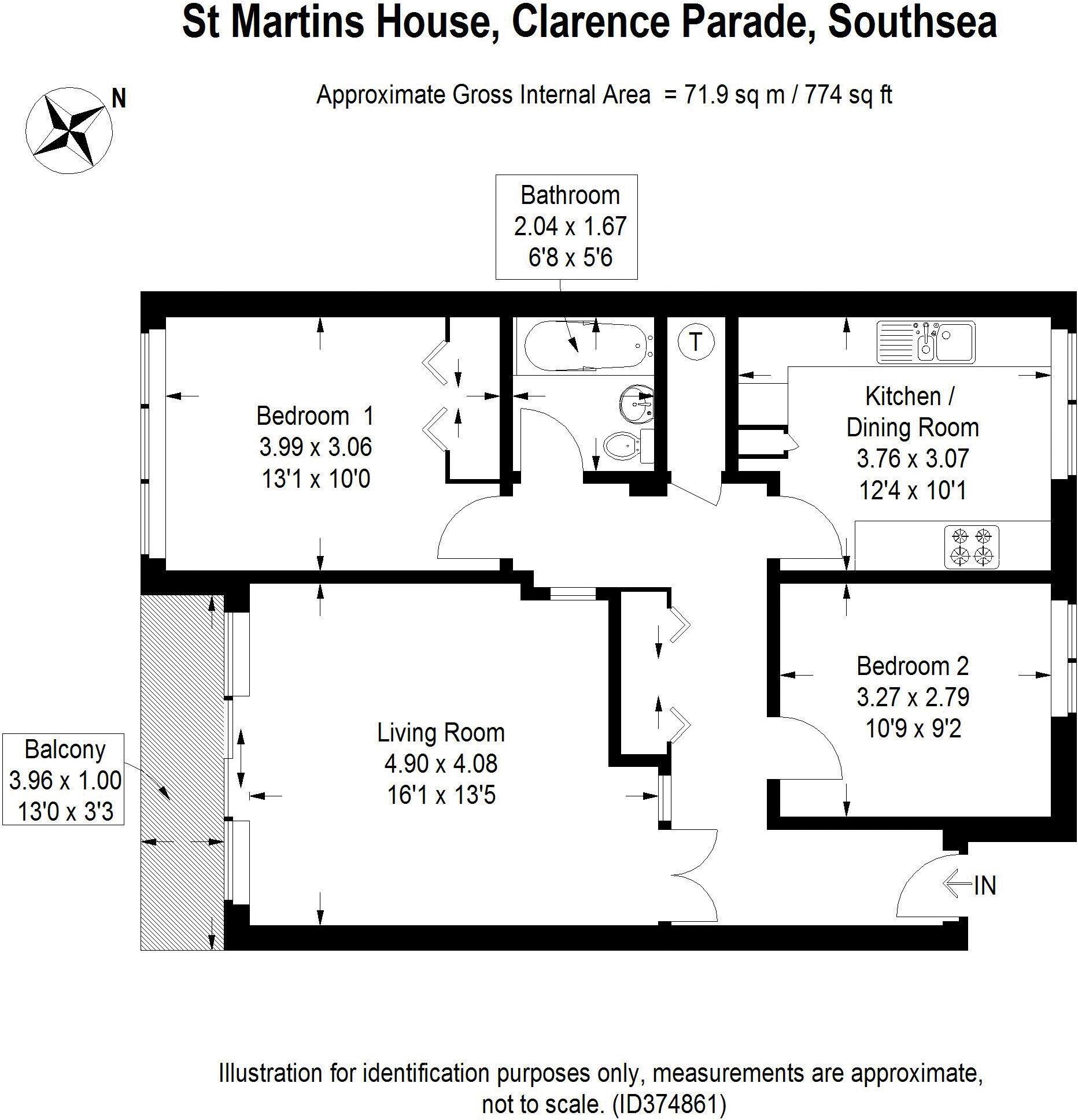 Clarence Parade, Southsea floorplan