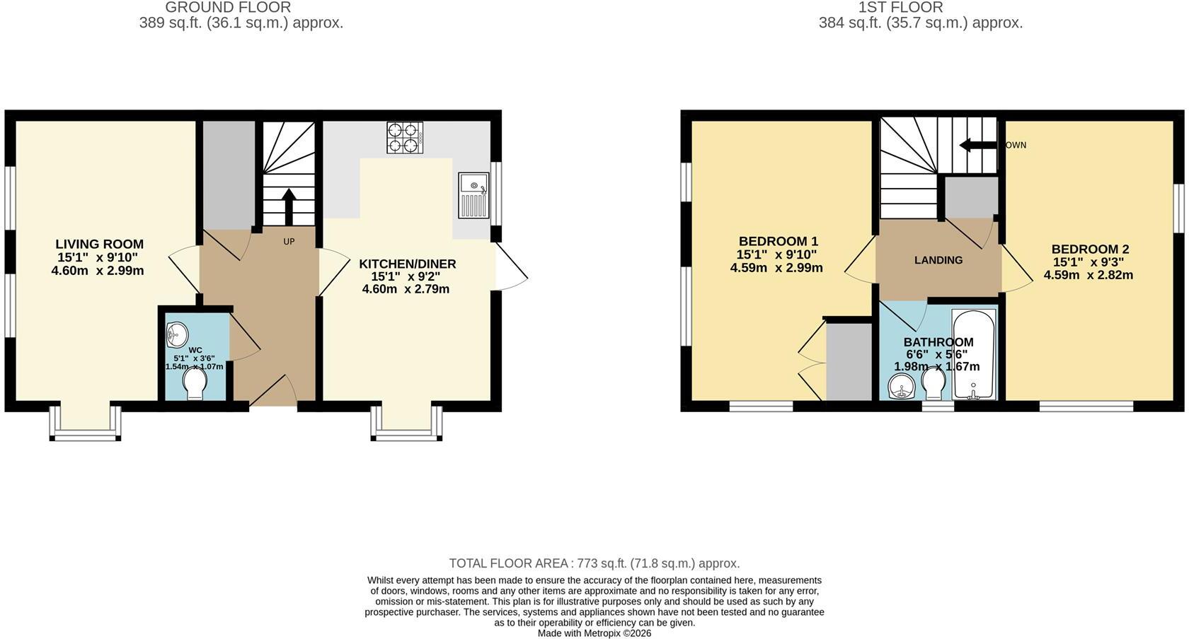 Wych Elm Grove, Evesham floorplan