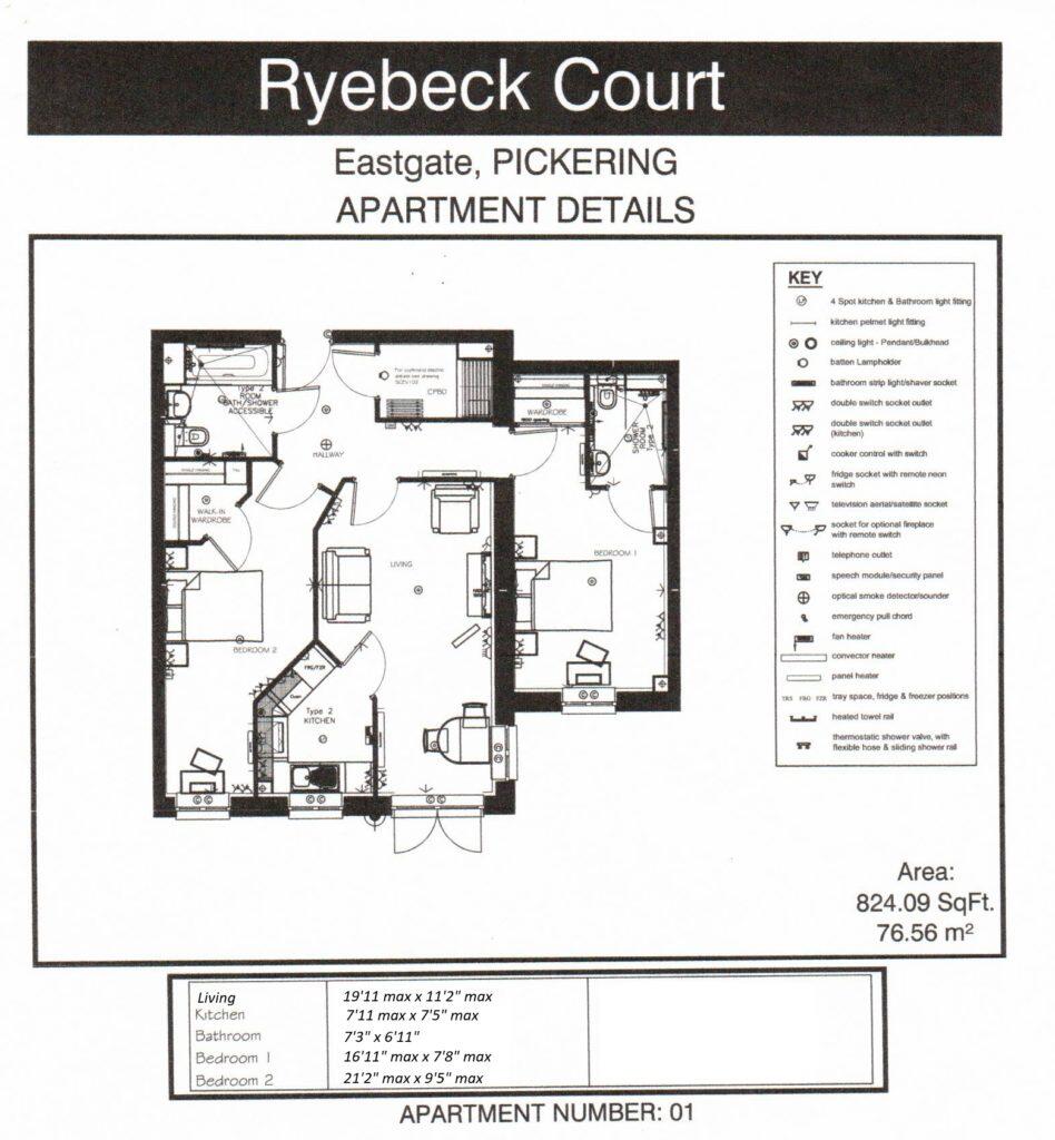 Ryebeck Court, Outgang Road, Pickering floorplan