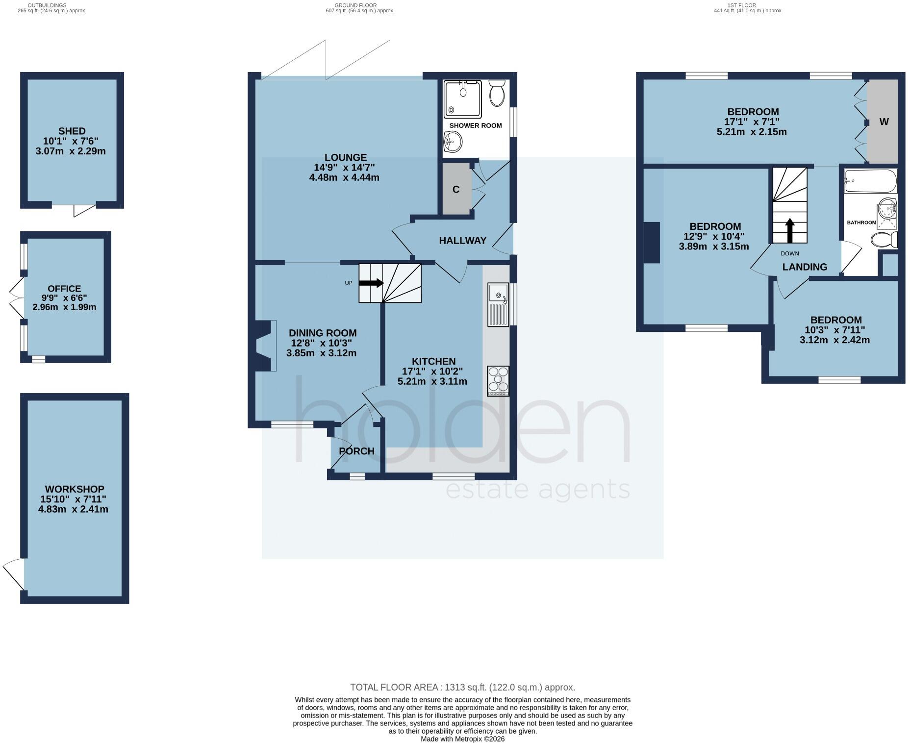 Springfield Cottages, Heybridge, Maldon, Essex, CM9 4LZ floorplan