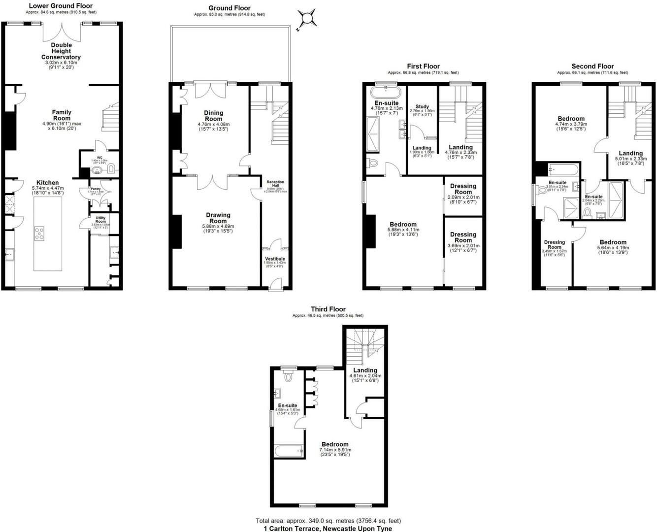 Carlton Terrace, Jesmond, Newcastle upon Tyne floorplan