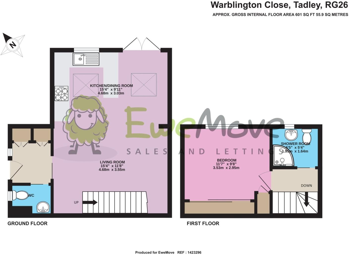 Warblington Close, Tadley, Hampshire, RG26 floorplan