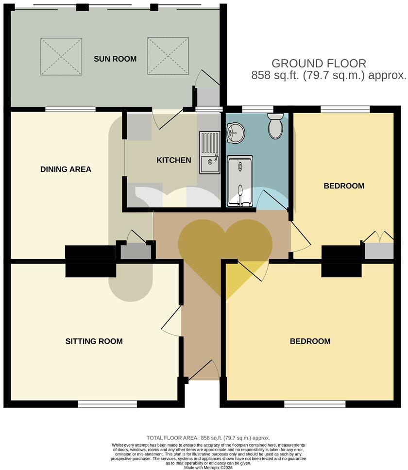 Clevelands Road, Wroxall, Ventnor floorplan