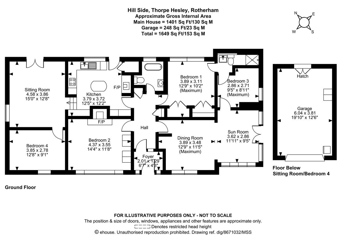 Hill Side, Thorpe Hesley floorplan
