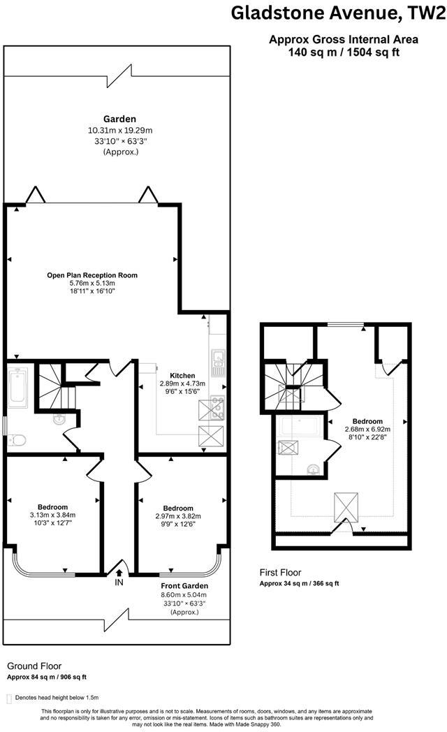 Gladstone Avenue, Twickenham floorplan
