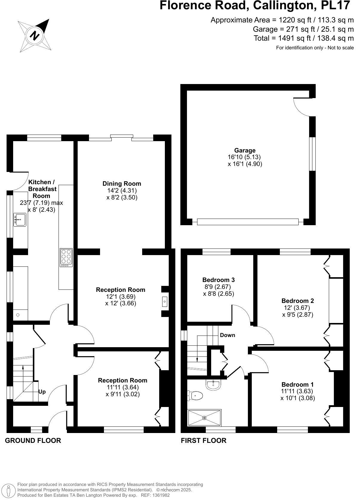 Florence Road, Callington, PL17 floorplan