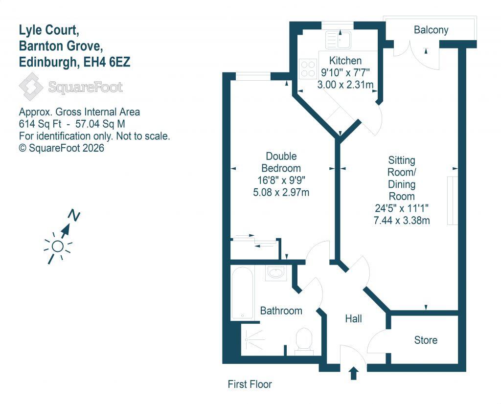 Flat 37, Lyle Court, 25 Barnton Grove, Edinburgh, EH4 6EZ floorplan