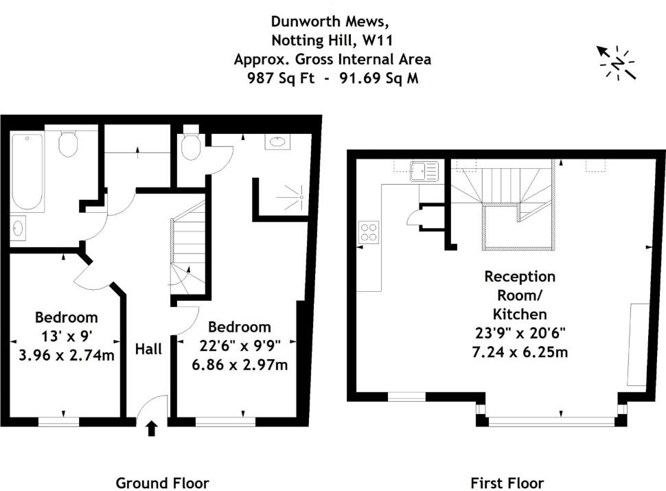 Dunworth Mews, Notting Hill, London, W11 floorplan