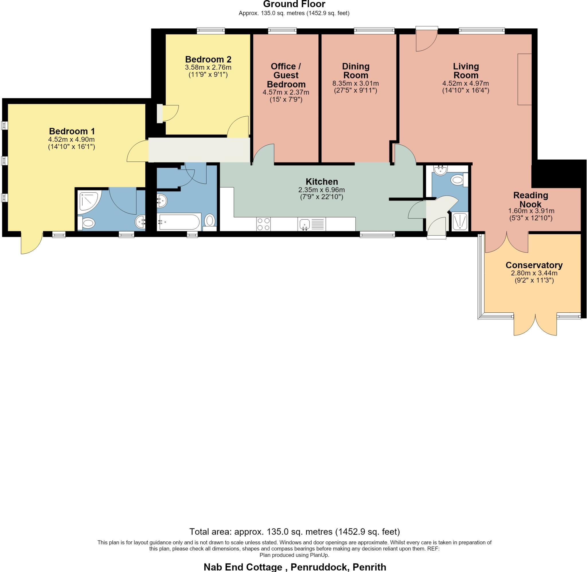 Nab End Cottage floorplan