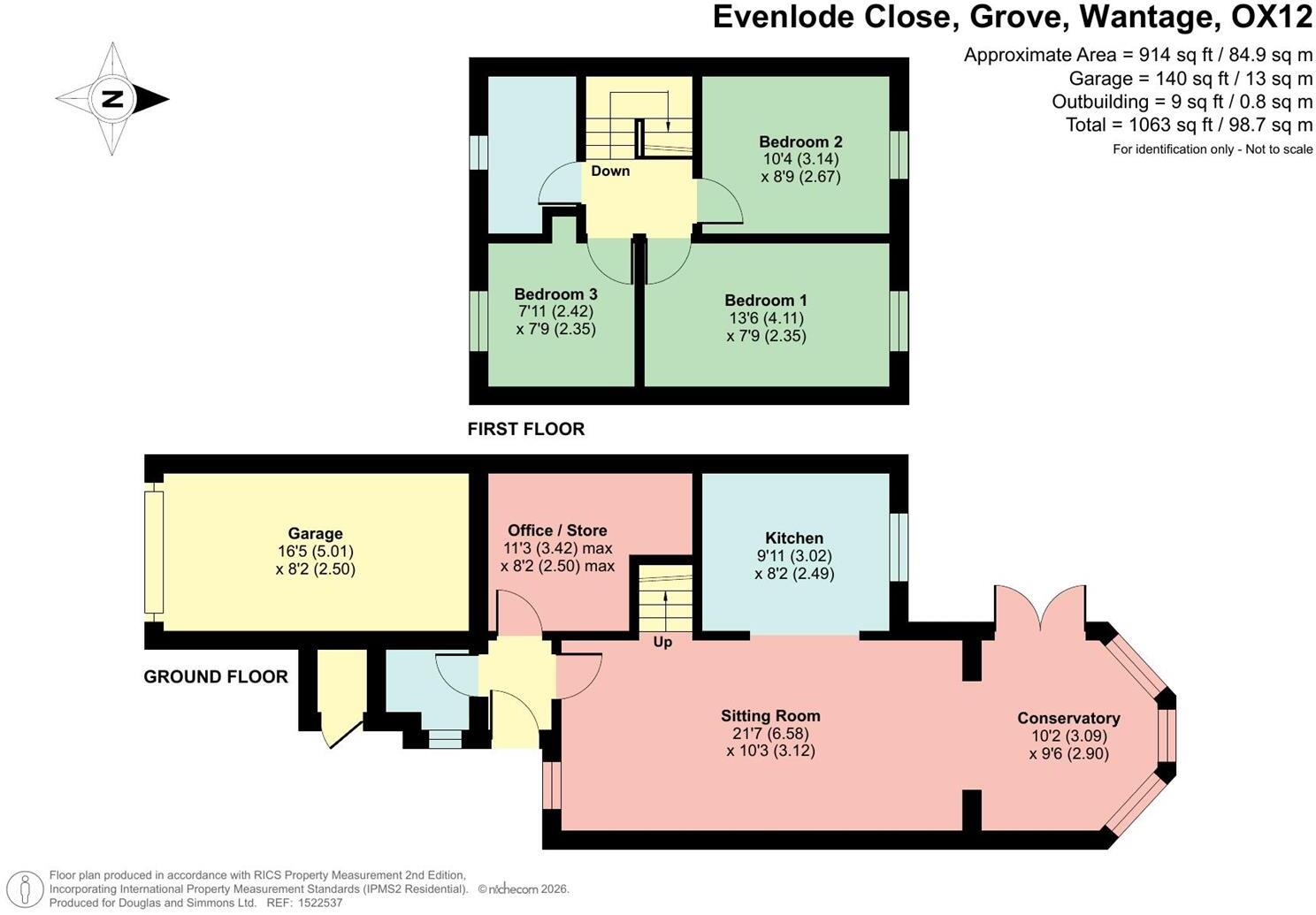 Evenlode Close, Grove, Wantage, Oxfordshire OX12 floorplan