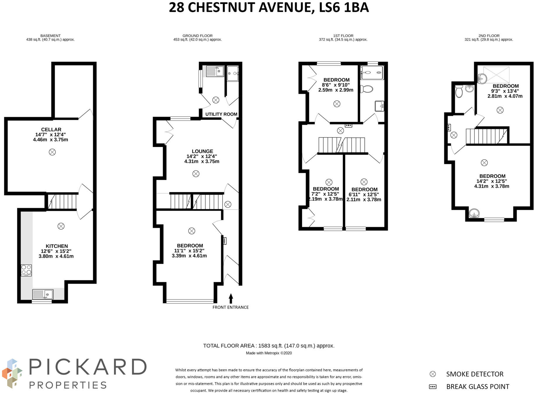 28 Chestnut Avenue, Hyde Park, Leeds, LS6 1BA floorplan