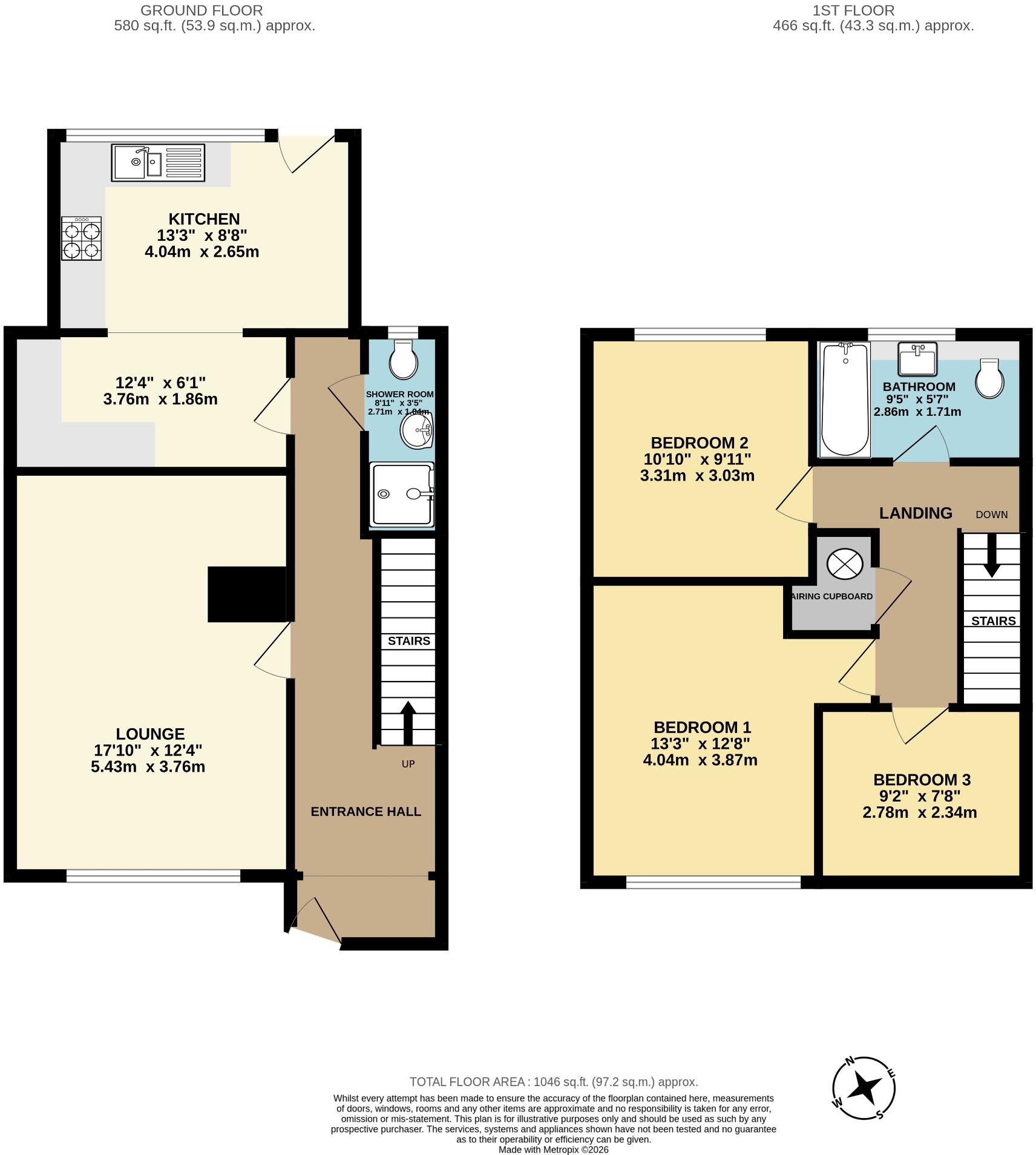 Donald Moor Avenue, Teynham, Sittingbourne, Kent, ME9 floorplan
