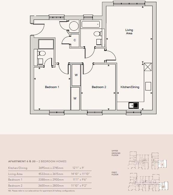 6 The Arun Apartments, Arundel floorplan