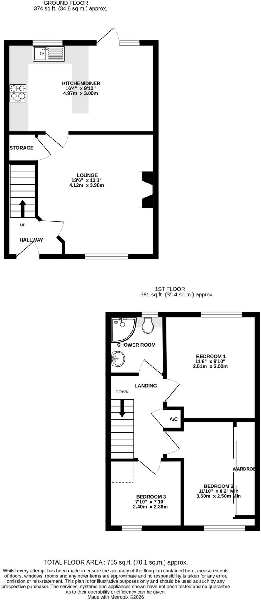 Stour Close, Strood, ME2 floorplan