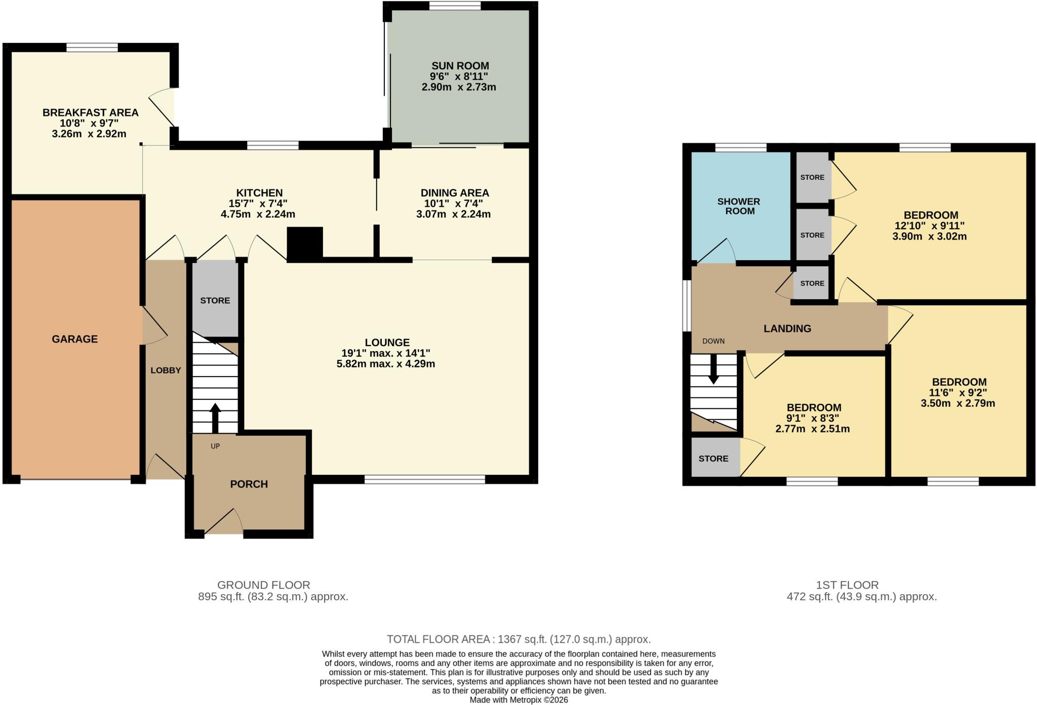 Colne Close, Oadby, Leicestershire floorplan