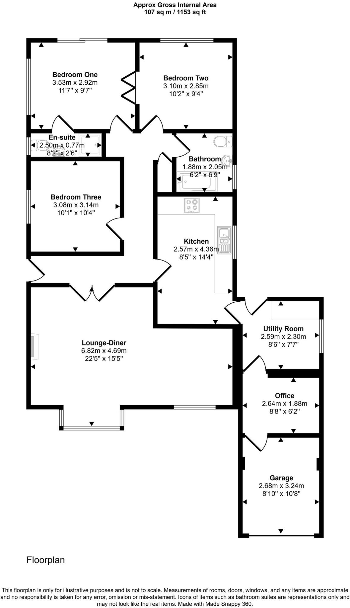 Gors Road, Towyn , Conwy, LL22 9NR floorplan