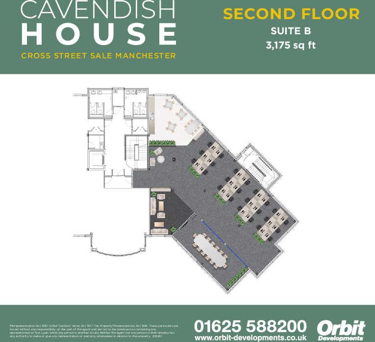 Cavendish House Second Floor Space plan