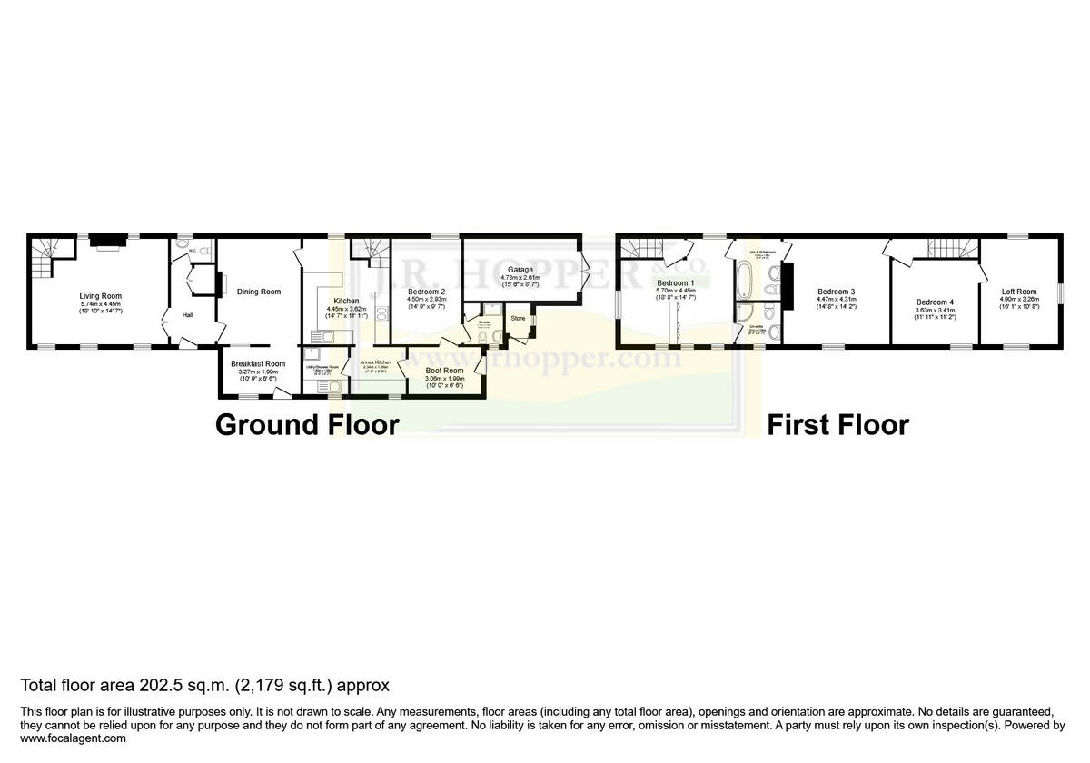 Park End, Low Row floorplan