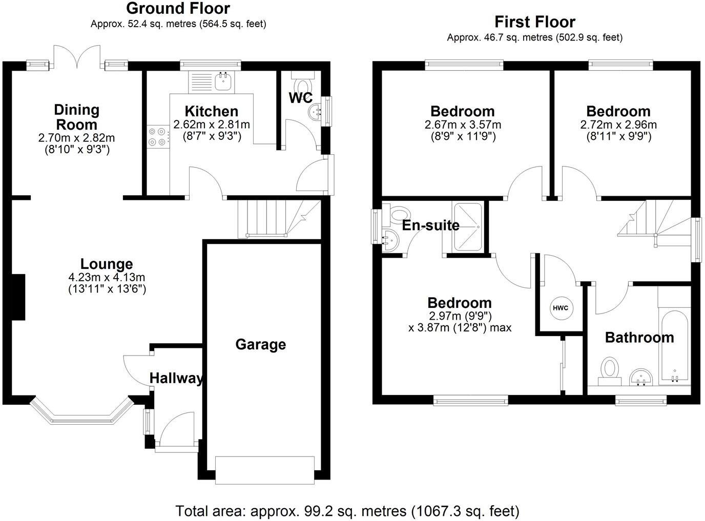 Reed Close, St. Georges, Telford floorplan