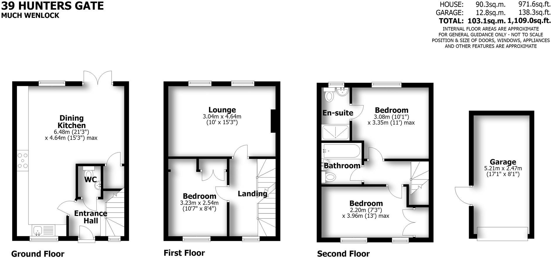 39 Hunters Gate, Much Wenlock floorplan
