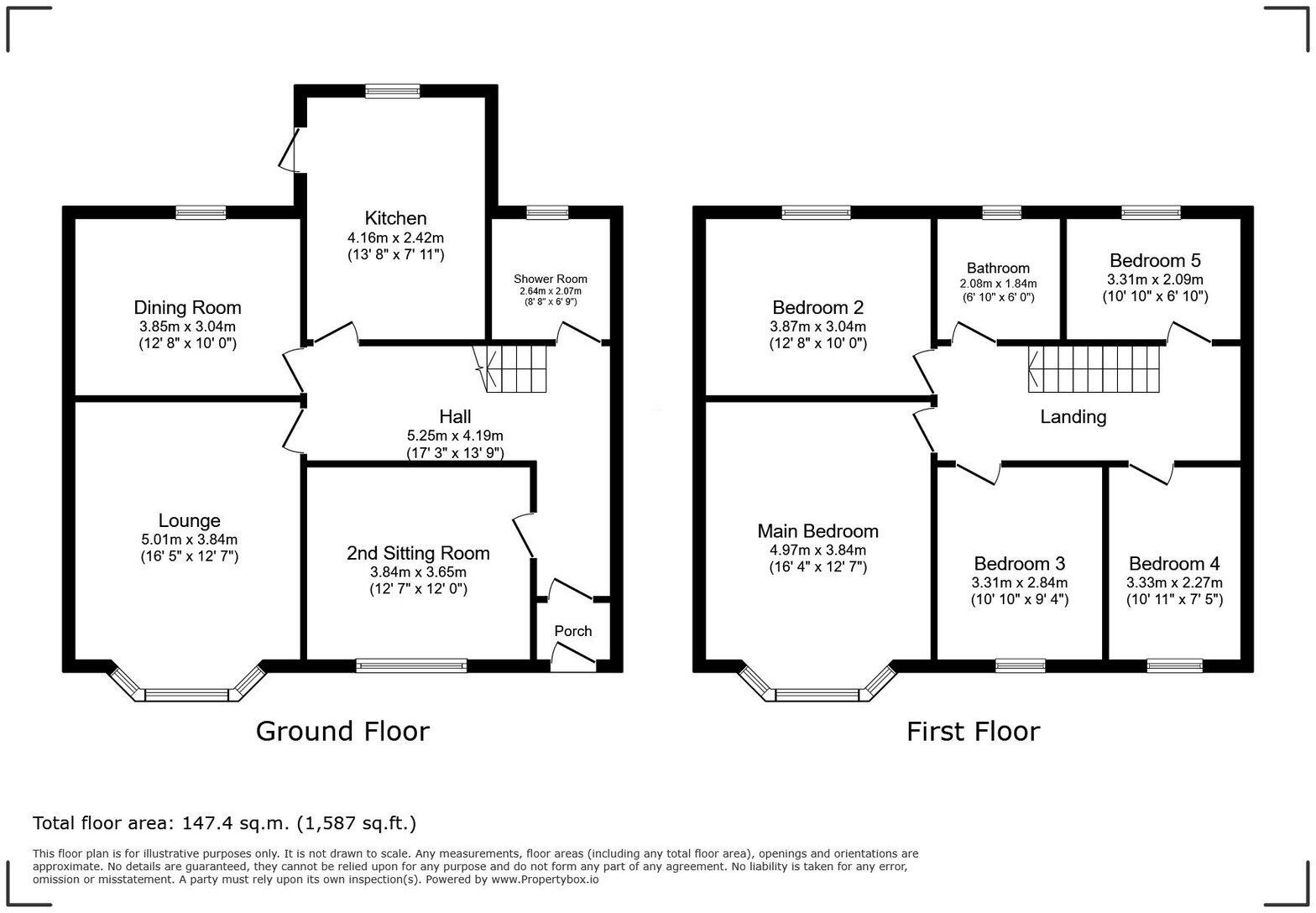 15 Sandringham Avenue, Rhyl, LL18 1NL floorplan