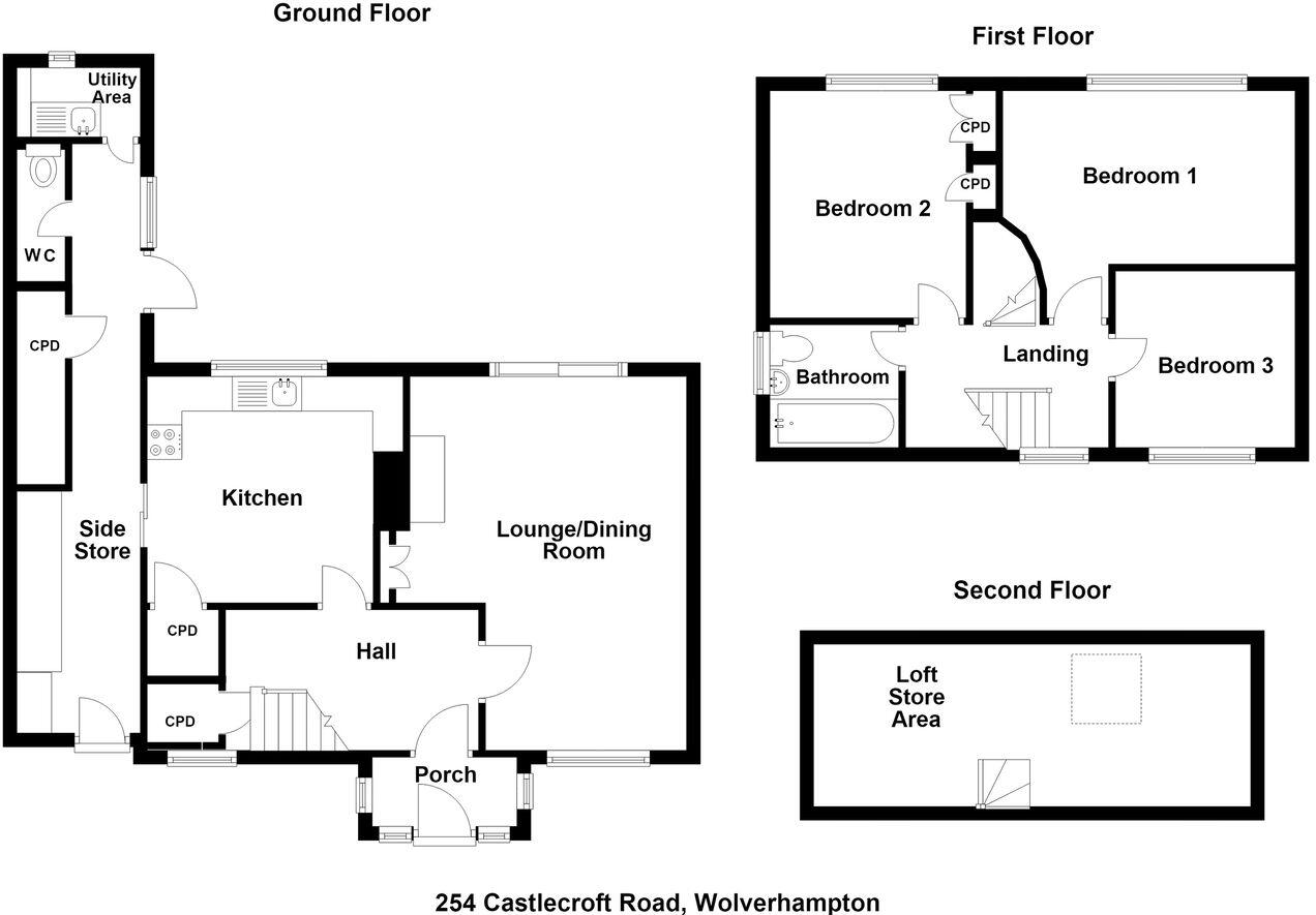 Castlecroft Road, Castlecroft, Wolverhampton, WV3 floorplan