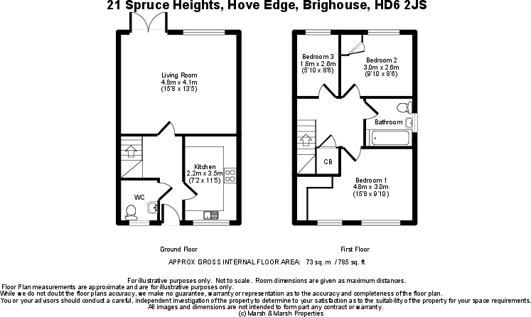 21 Spruce Heights, Hove Edge, Brighouse, HD6 2JS floorplan