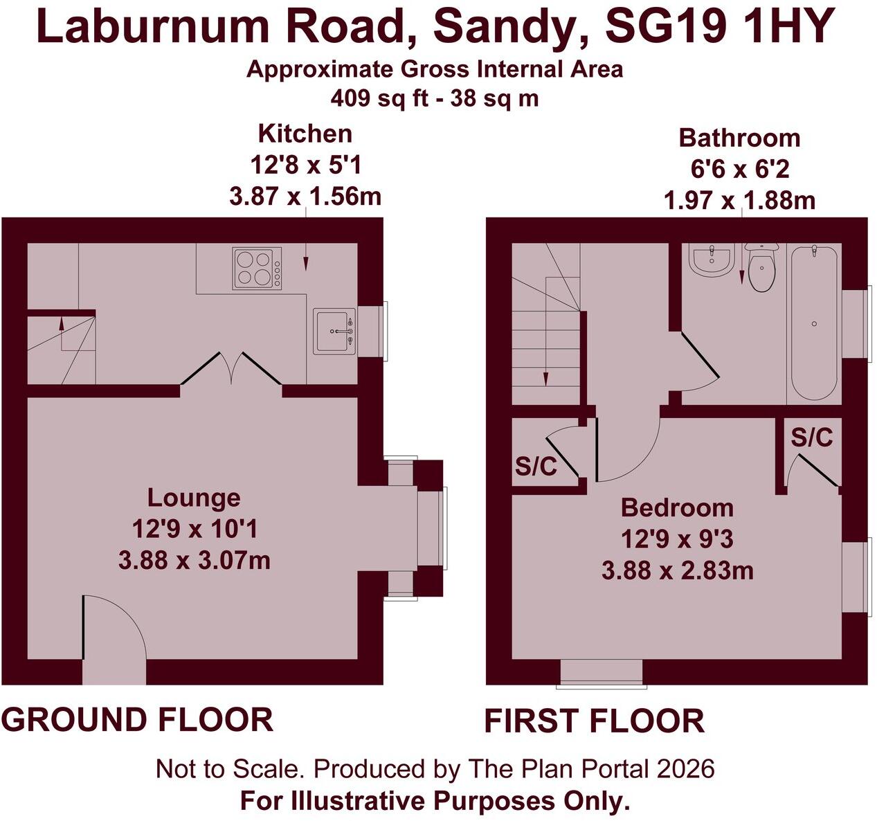 Laburnum Road, Sandy, SG19 floorplan