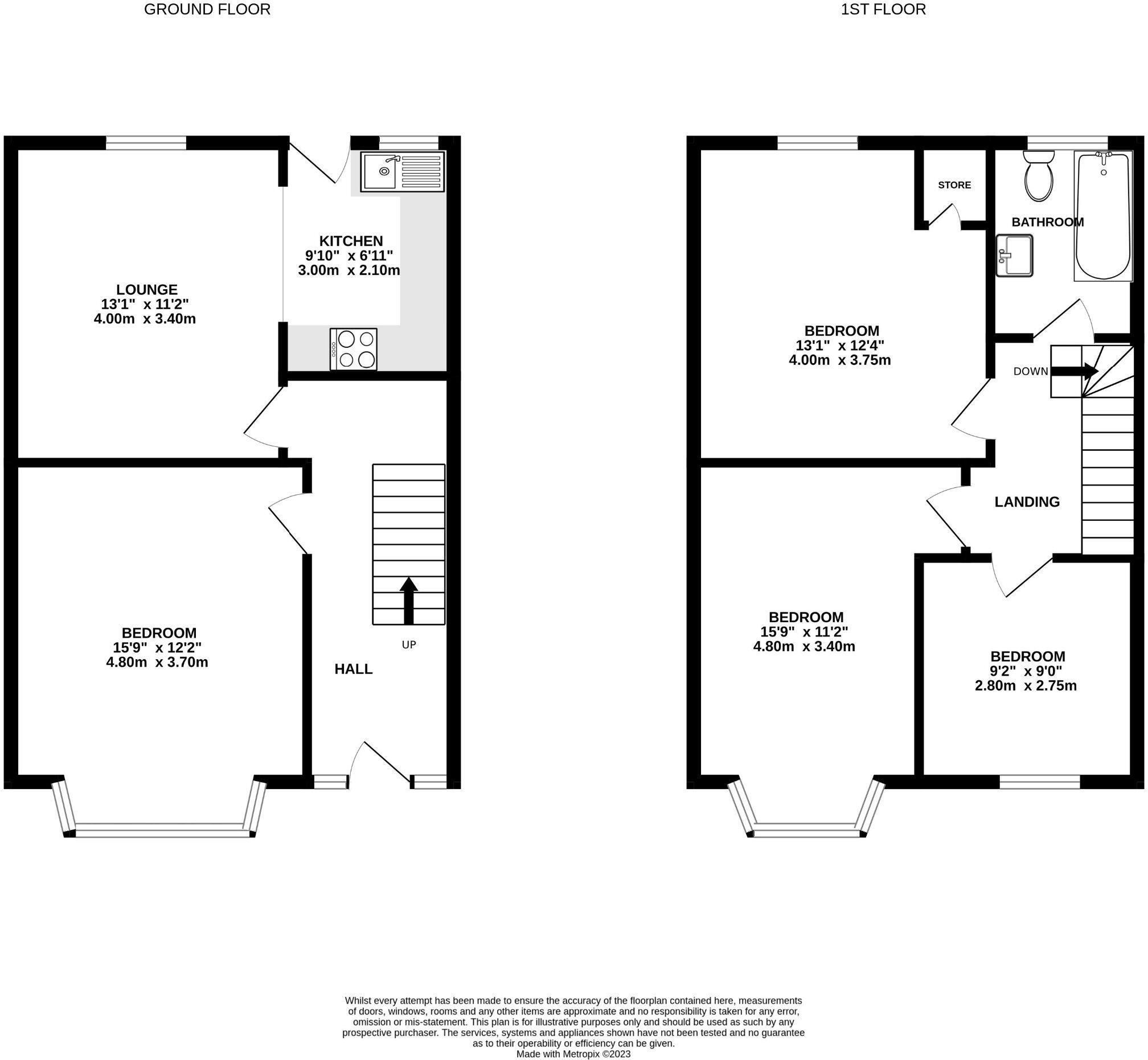 4 Bed - Blantyre Road L15 floorplan