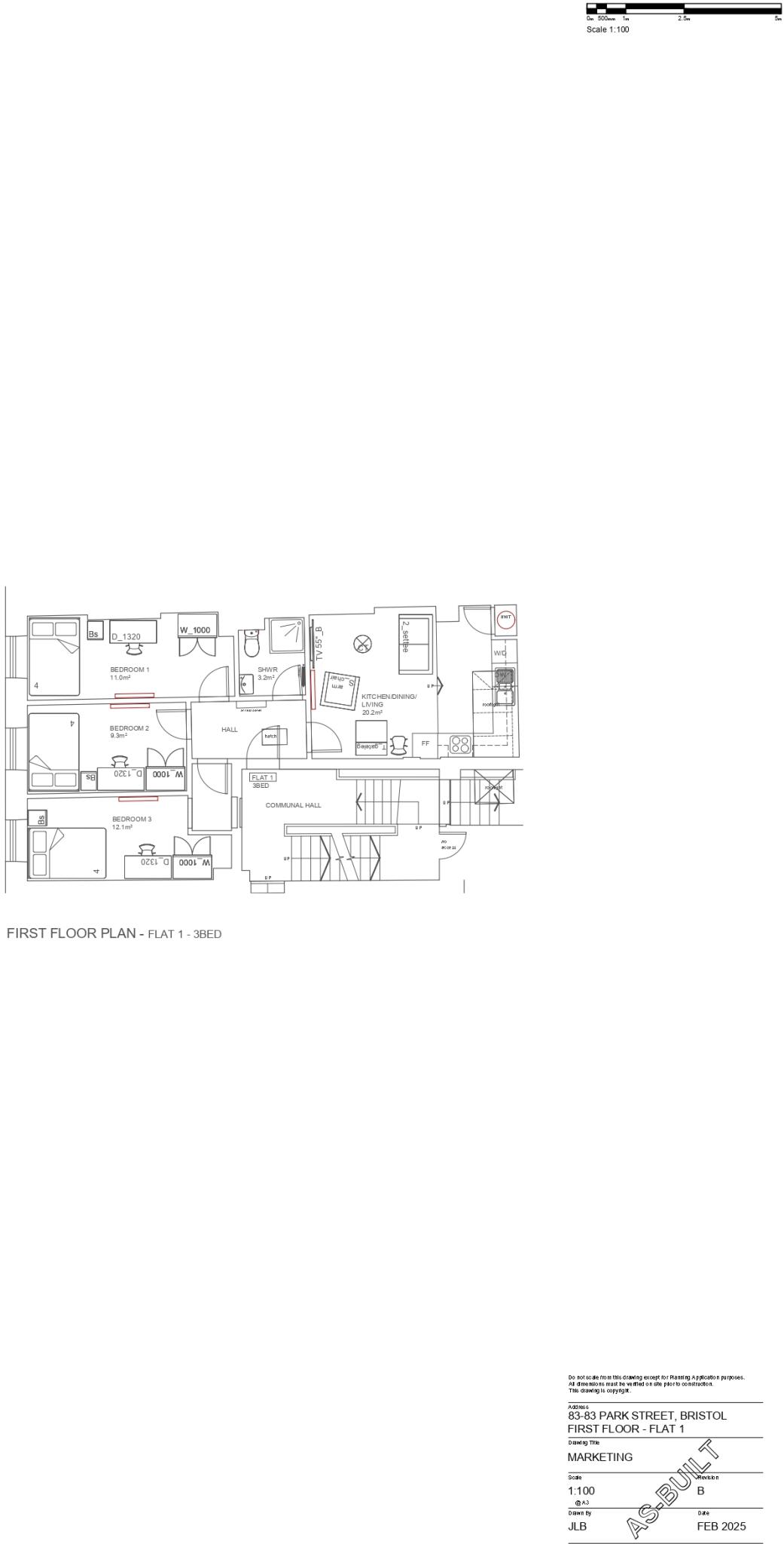 Flat 1, 83/85, Park Street BS1 5PJ floorplan