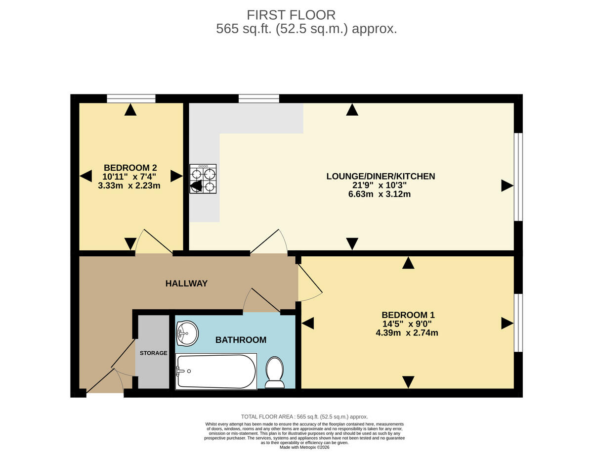 Columbia Road, Bournemouth, BH10 4 floorplan