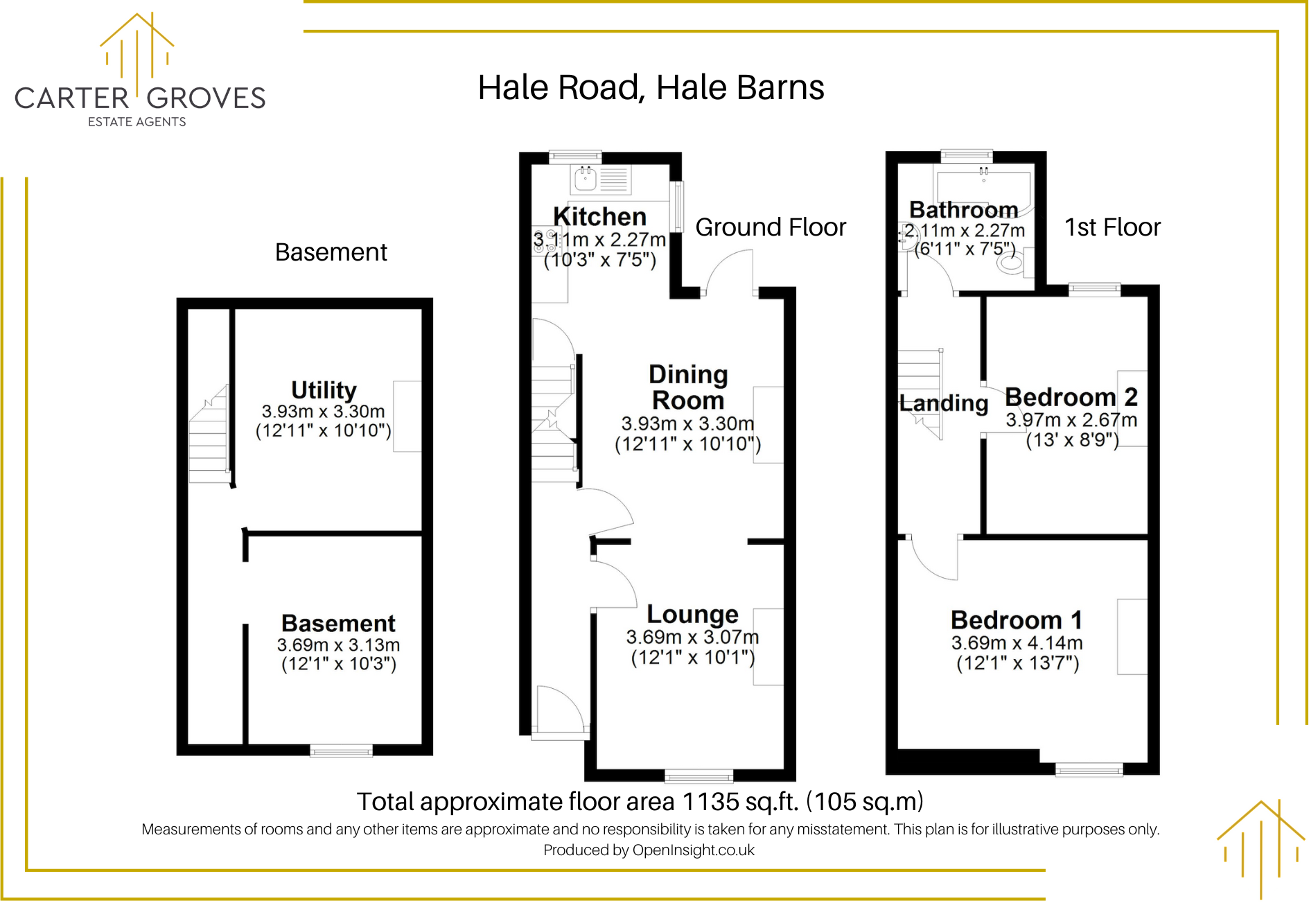 Hale Road, Hale Barns, Altrincham, Greater Manchester, WA15 floorplan