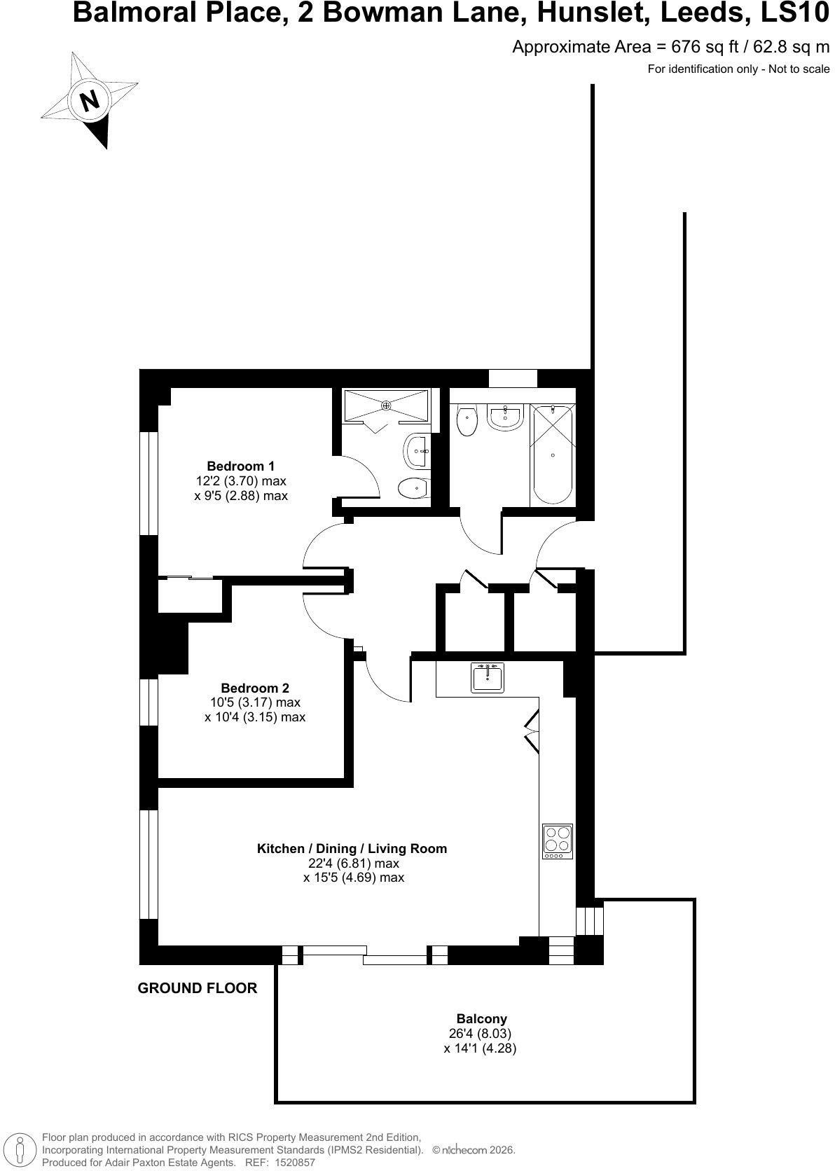 Balmoral Place, Bowman Lane, Leeds floorplan