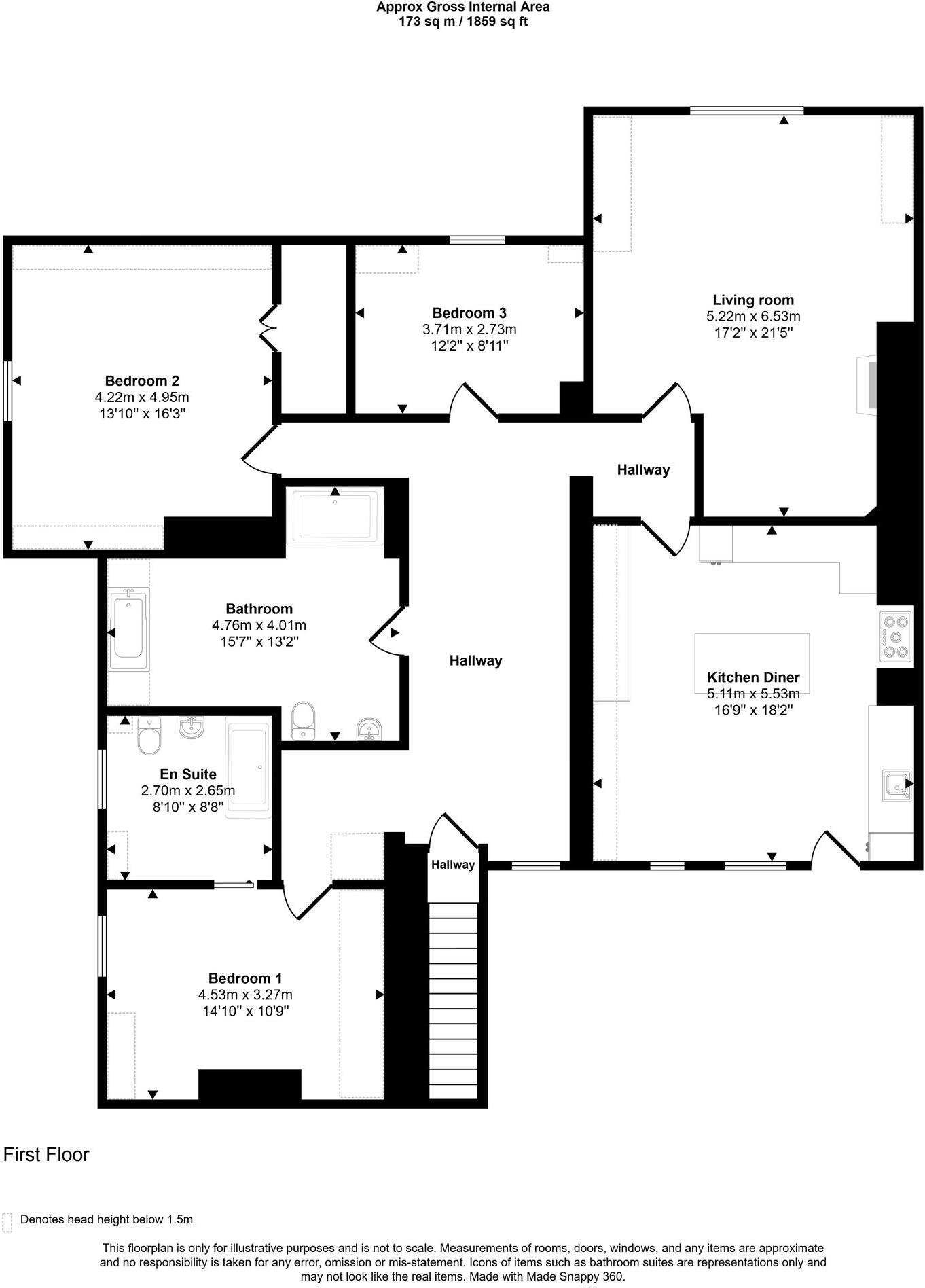 3 Ingleside Mansions, Albion Terrace, Saltburn-By-The-Sea floorplan