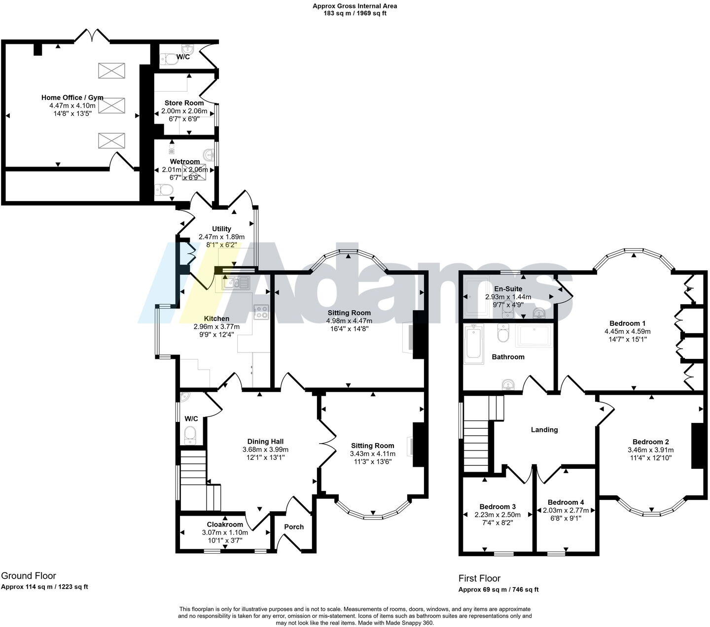 Grantham Ave, Stockton Heath WA4 floorplan