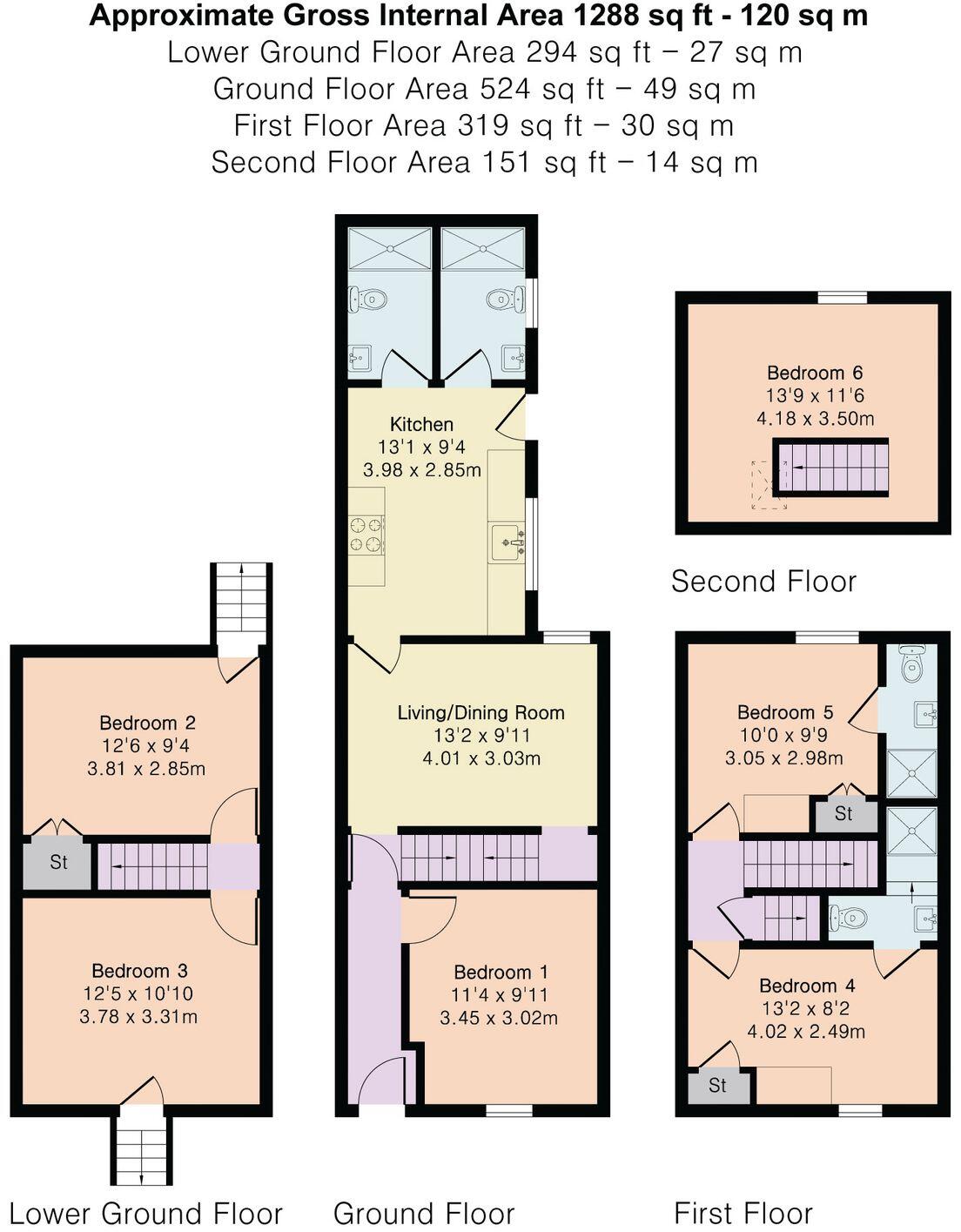 St. Johns Street, Reading, RG1 floorplan