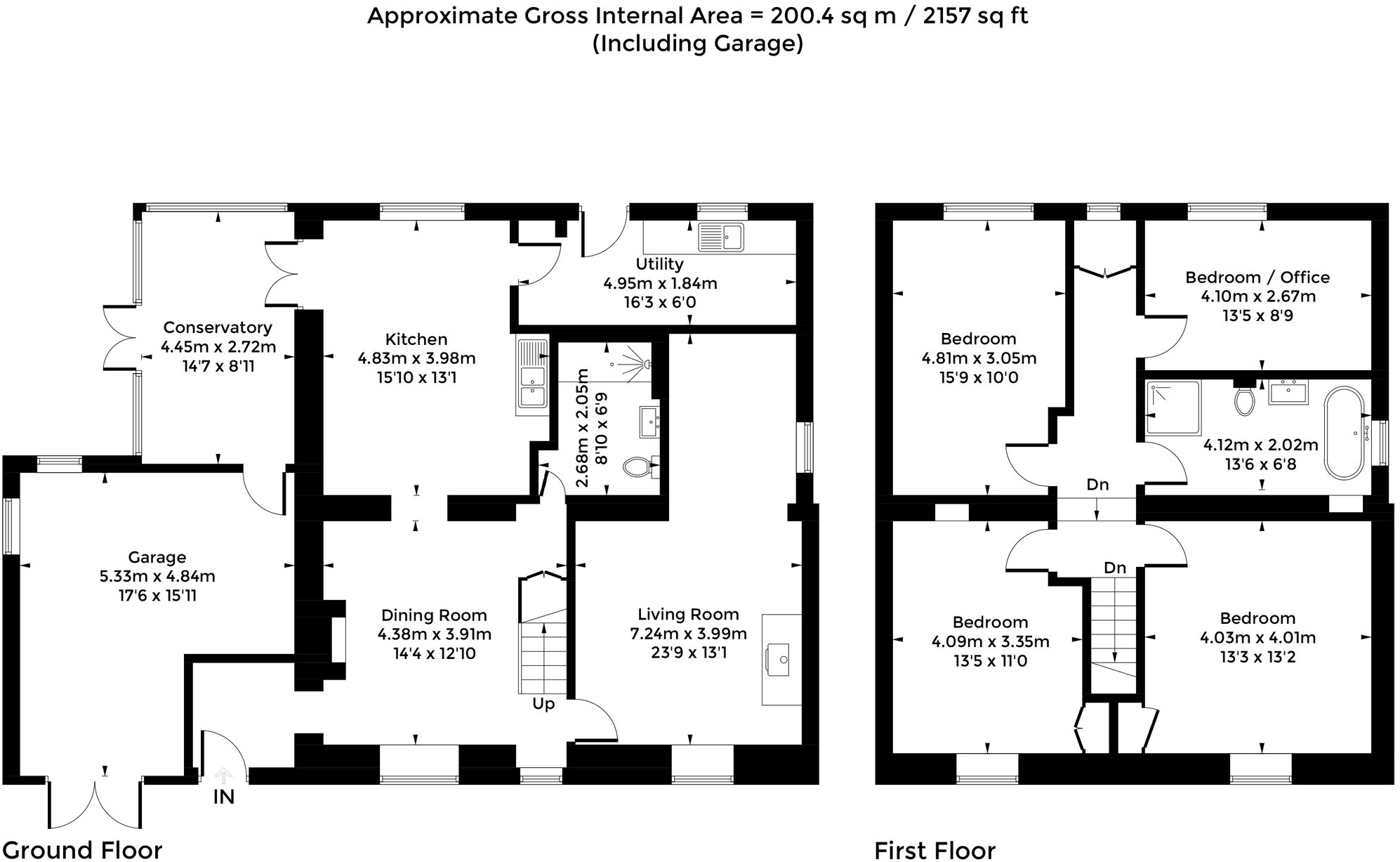 Stone Cottage, 13 Little London Green, Oakley, Aylesbury, HP18 9QL floorplan