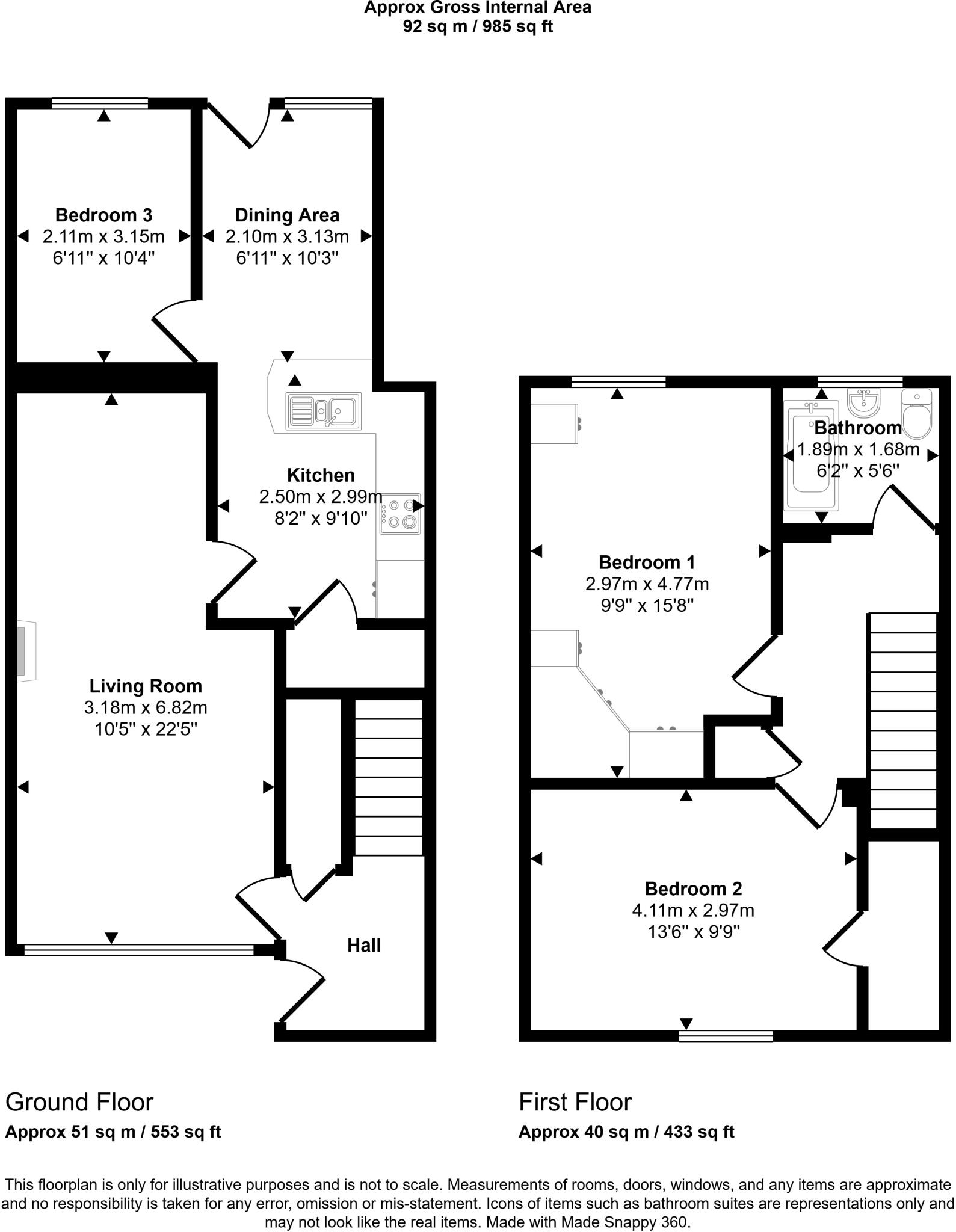 2 Elm Court, Girvan, South Ayrshire, KA26 0DF floorplan