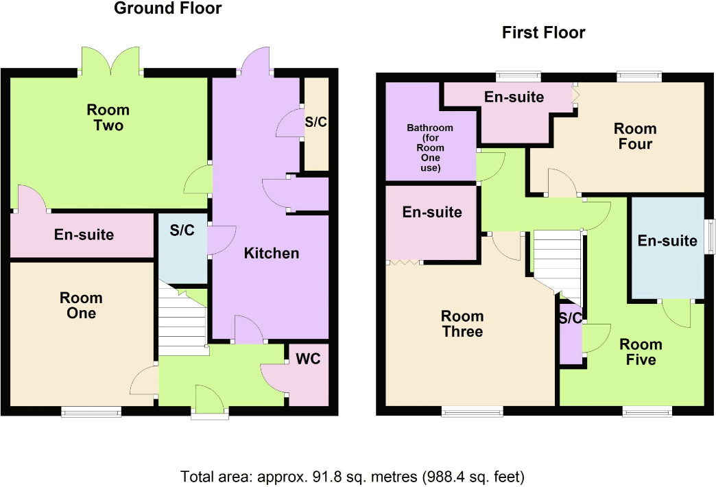 Leonardo Court, Corby floorplan