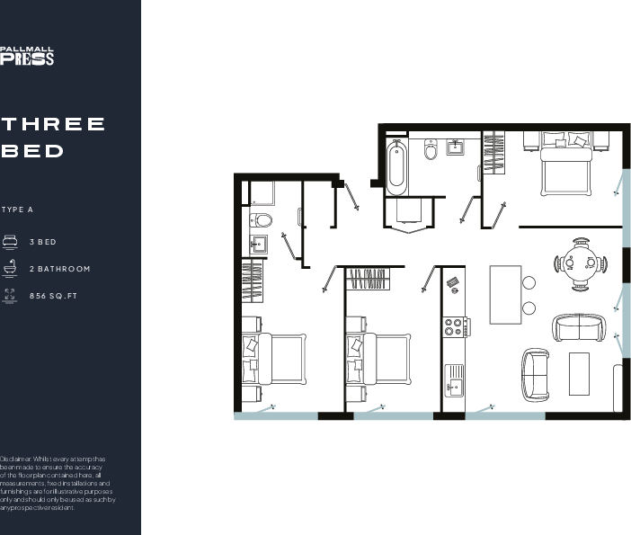 Flat 808, Pall Mall Press, Pall Mall, Liverpool floorplan