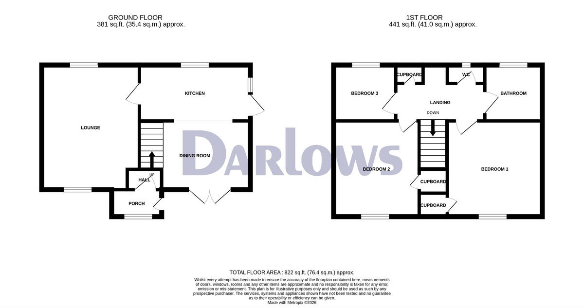 Warwick Road, Brynmawr floorplan